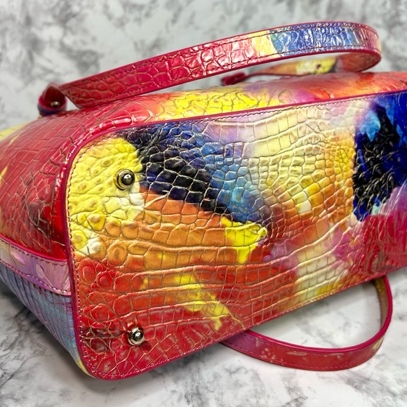 Brahmin Dandy Melbourne Medium Asher Tote Leather Shoulder Bag Rare Croc Purse - Picture 9 of 14